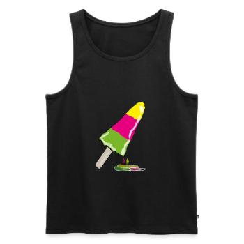 Eis am Stiel - Männer Premium Bio Tank Top - Schwarz - Vorne - AI Model Male 178 light (178cm)