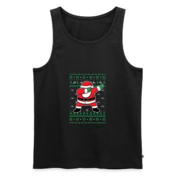 Dabbing Santa Claus - Weihnachten Weihnachtsmann - Männer Premium Bio Tank Top - Schwarz - Vorne - AI Model Male 178 light (178cm)