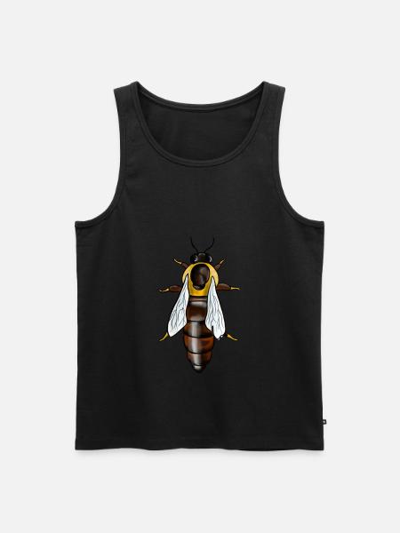 Bin Drottning Honungsbi - Ekologisk premium tanktopp herr - 