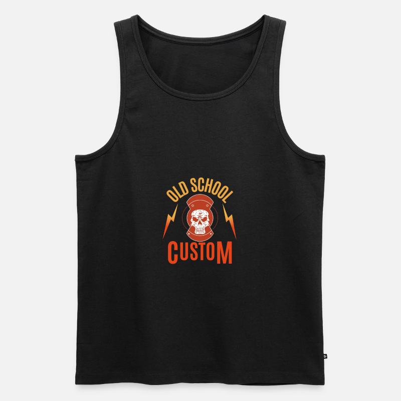 Old-School-Gewohnheit - Männer Premium Bio Tank Top - Schwarz