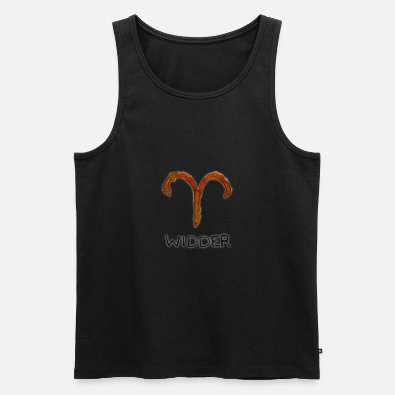 Sternzeichen Widder - Männer Premium Bio Tank Top - Schwarz
