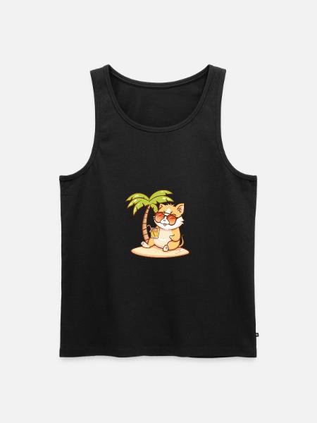 Hamster Summer Beach Comic - Men's Premium Organic Tank Top - 