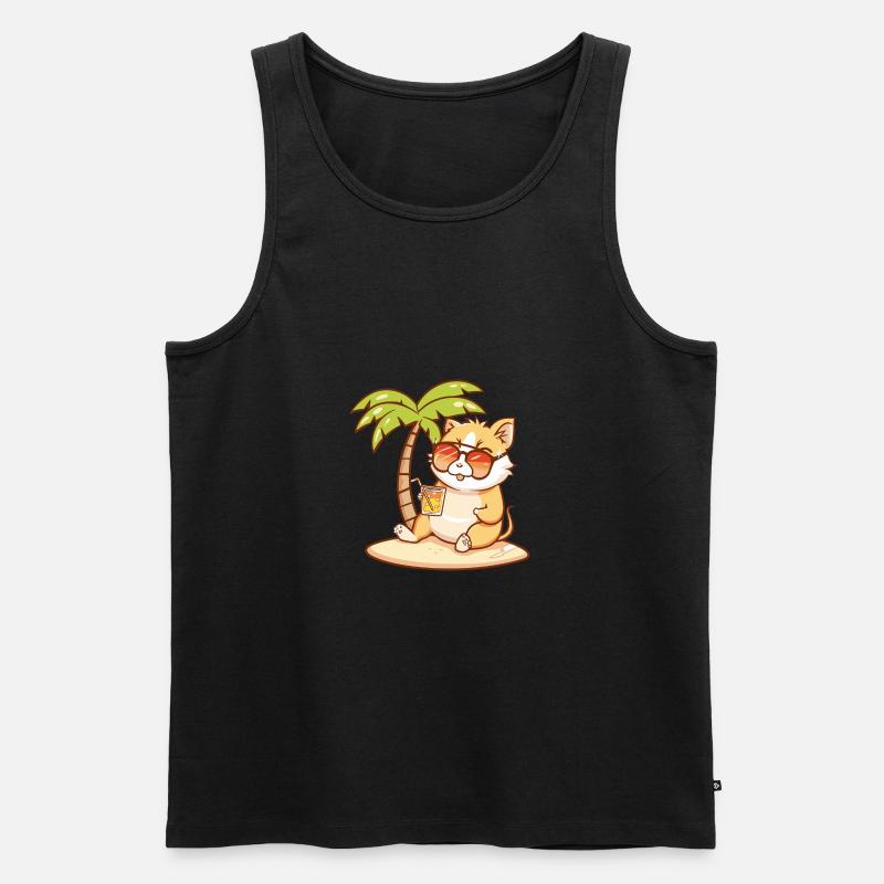 Hamster Sommer Strand Comic - Männer Premium Bio Tank Top - undefined