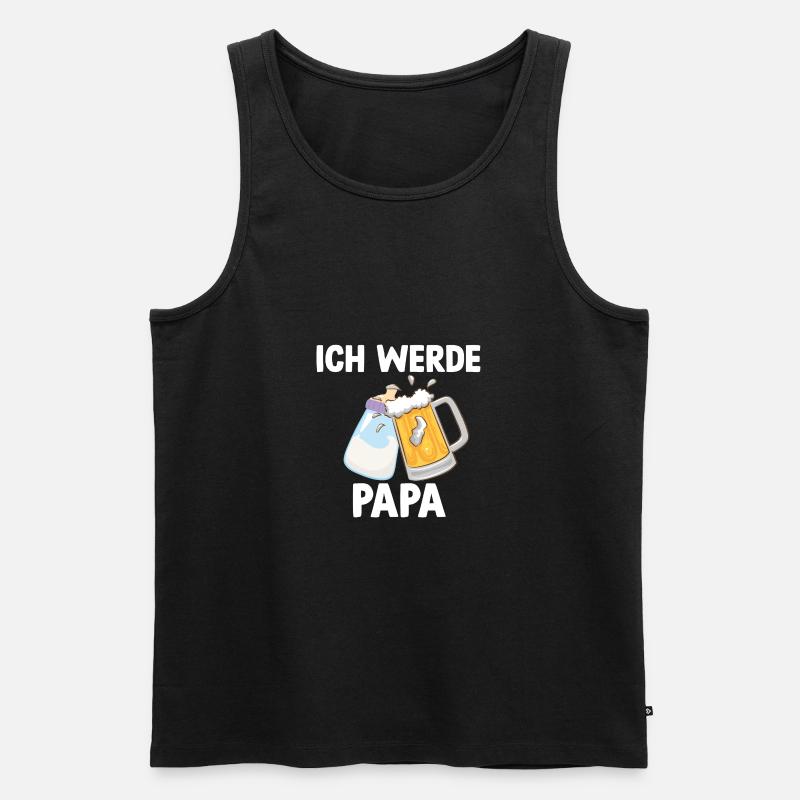 Ich werde Papa! - Männer Premium Bio Tank Top - Schwarz