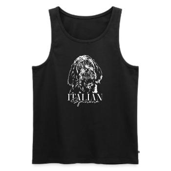 ITALIAN SPINONE Dog Portrait Dog Dogs Wilsigns - Men's Premium Organic Tank Top - black - Front - Michal (187cm)