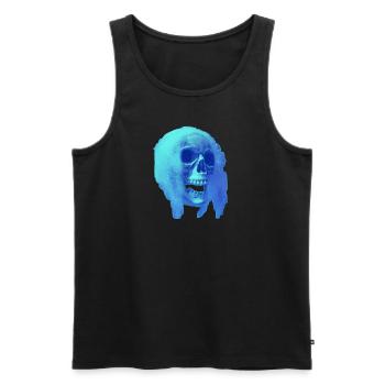 Le temps des fantômes et des démons - Débardeur bio Premium Homme - noir - Devant - AI Model Male 178 light (178cm)