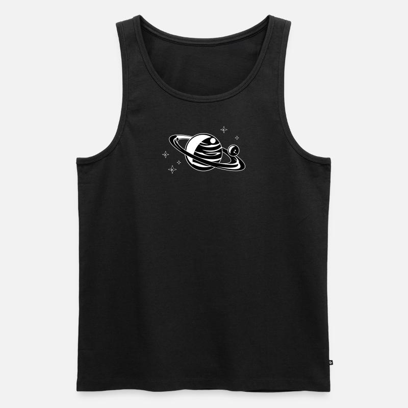 Planet black - Männer Premium Bio Tank Top - Schwarz