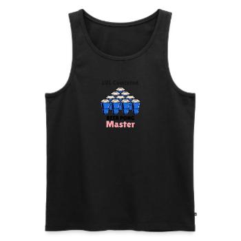 Party Beer Pong LVL Funny Gift Idea T-shirt - Men's Premium Organic Tank Top - black - Front - Michal (187cm)