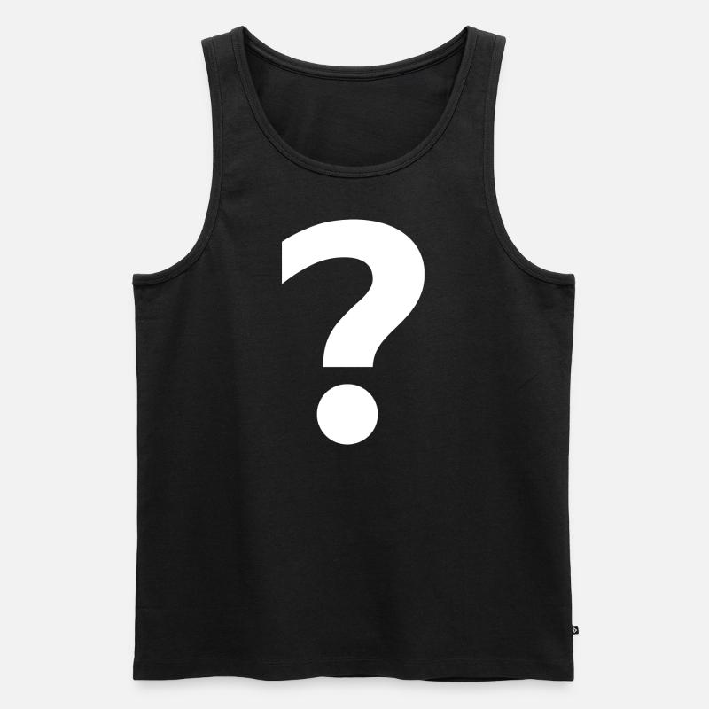 Fragezeichen - Männer Premium Bio Tank Top - Schwarz