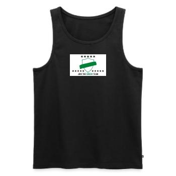 JOIN THE GREEN TEAM // WHITE VERSION - Männer Premium Bio Tank Top - Schwarz - Vorne - AI Model Male 178 light (178cm)