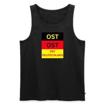 Ostdeutschland Sachsen - Männer Premium Bio Tank Top - Schwarz - Vorne - AI Model Male 178 light (178cm)
