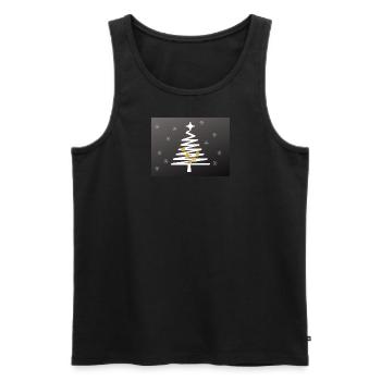 Tannenbaum - Männer Premium Bio Tank Top - Schwarz - Vorne - Michal (187cm)