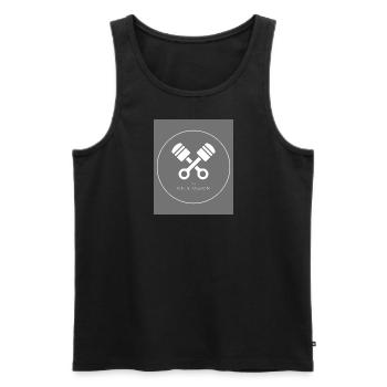 Bike - Männer Premium Bio Tank Top - Schwarz - Vorne - AI Model Male 178 light (178cm)