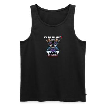 Ich bin ein Nerd - Ich kann das - Männer Premium Bio Tank Top - Schwarz - Vorne - Michal (187cm)