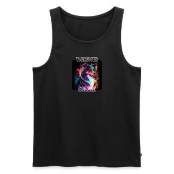 Style graffiti - Cooler Border Collie 5 - Débardeur bio Premium Homme - noir - Devant - AI Model Male 178 light (178cm)