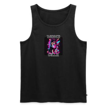 Style graffiti - Cooler Border Collie 4 - Débardeur bio Premium Homme - noir - Devant - AI Model Male 178 light (178cm)