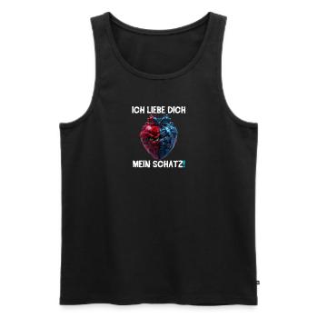 Valentinsday - Ich liebe dich mein Schatz! 2 (DE) - Männer Premium Bio Tank Top - Schwarz - Vorne - Michal (187cm)