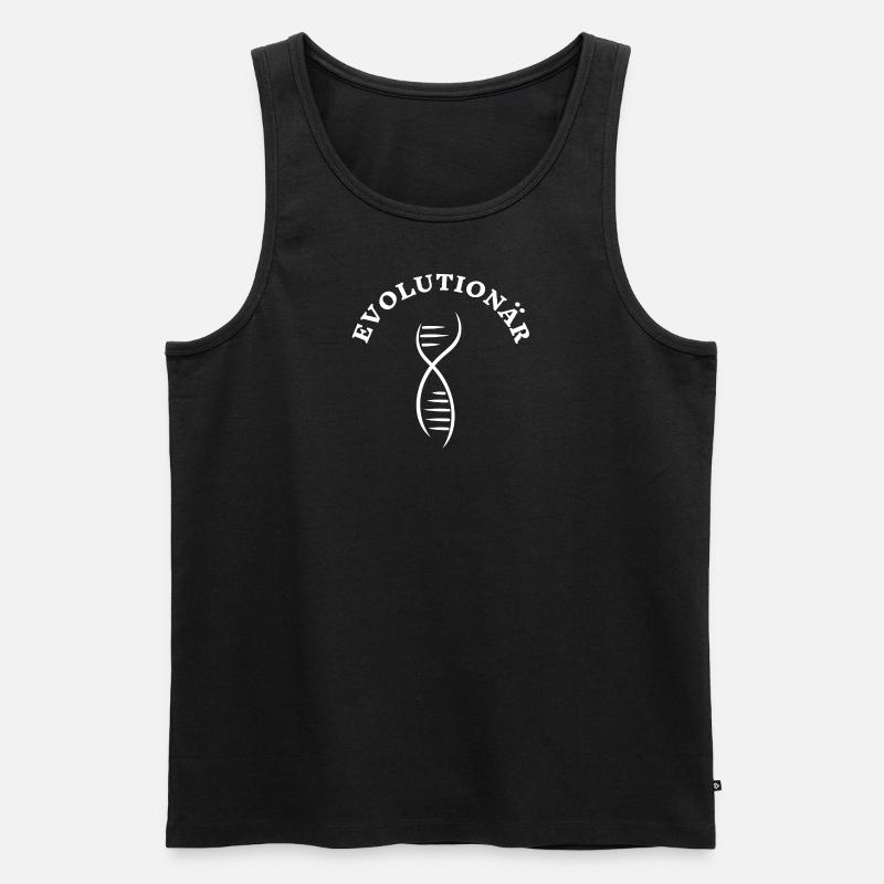 Evolutionär - Männer Premium Bio Tank Top - Schwarz