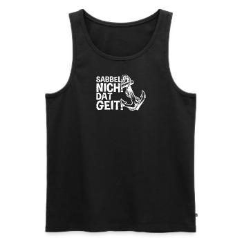 Tau Maritim Ostsee Meer Anker See Nordsee Platt Os - Männer Premium Bio Tank Top - Schwarz - Vorne - AI Model Male 178 light (178cm)