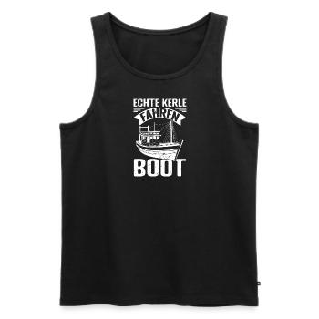 Segeln Segel Segelsport Schiff Bootsfahrt Segelsch - Männer Premium Bio Tank Top - Schwarz - Vorne - AI Model Male 178 light (178cm)