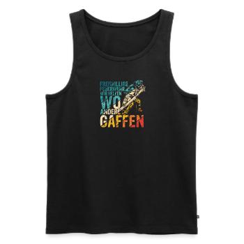 Freiwillige Feuerwehr Feuerwehrfest Retter Feuerwe - Männer Premium Bio Tank Top - Schwarz - Vorne - Michal (187cm)