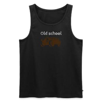 Alte schule - Männer Premium Bio Tank Top - Schwarz - Vorne - Michal (187cm)