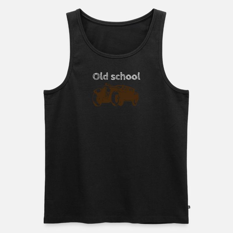 Alte schule - Männer Premium Bio Tank Top - Schwarz