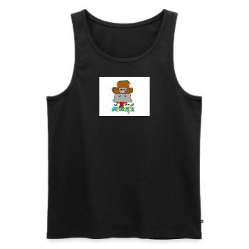 Monkeys - Männer Premium Bio Tank Top - Schwarz - Vorne - AI Model Male 178 light (178cm)