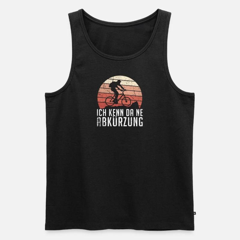 Ich kenn da eine Abkürzung - Radfahrer - Männer Premium Bio Tank Top - Schwarz
