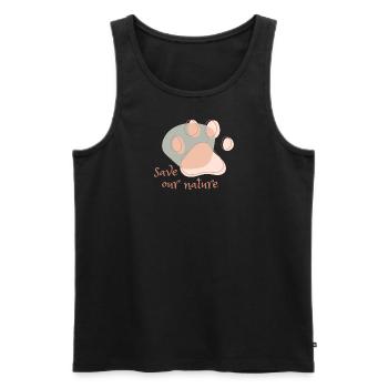 Save our nature - Men's Premium Organic Tank Top - black - Front - AI Model Male 178 light (178cm)