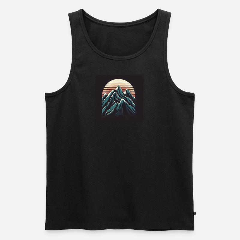 Gebirge - Männer Premium Bio Tank Top - Schwarz