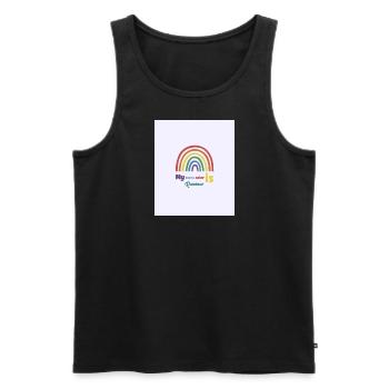 rainbow - Männer Premium Bio Tank Top - Schwarz - Vorne - Michal (187cm)