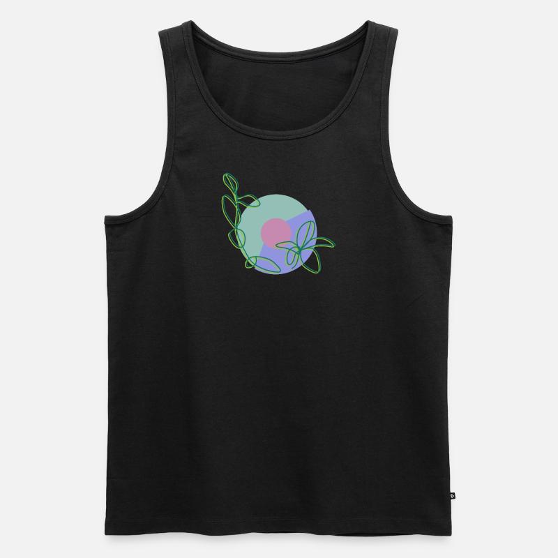 Abstract Nature - Männer Premium Bio Tank Top - Schwarz