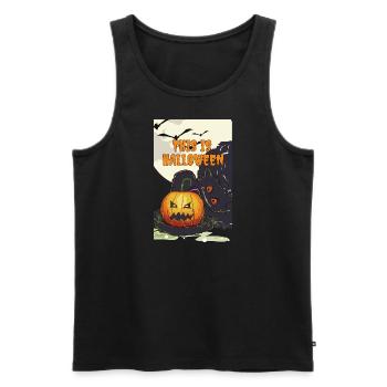 this is halloween - Männer Premium Bio Tank Top - Schwarz - Vorne - Michal (187cm)