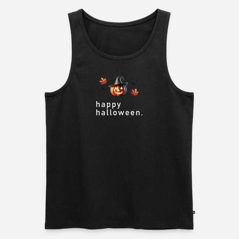 Happy Halloween Polygon - Männer Premium Bio Tank Top - Schwarz
