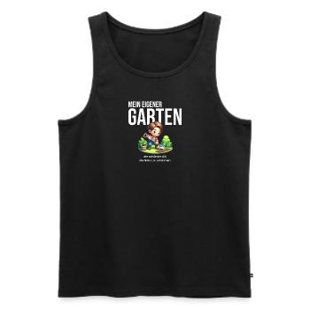 Natur in meinem Garten - Männer Premium Bio Tank Top - Schwarz - Vorne - Michal (187cm)