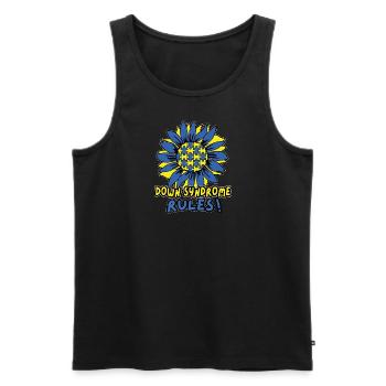 Down Syndrome Rules - Down Syndrome Day - Männer Premium Bio Tank Top - Schwarz - Vorne - AI Model Male 178 light (178cm)