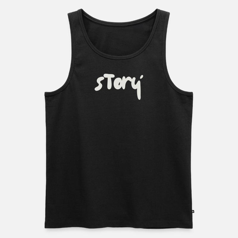 Story Hell - Männer Premium Bio Tank Top - Schwarz