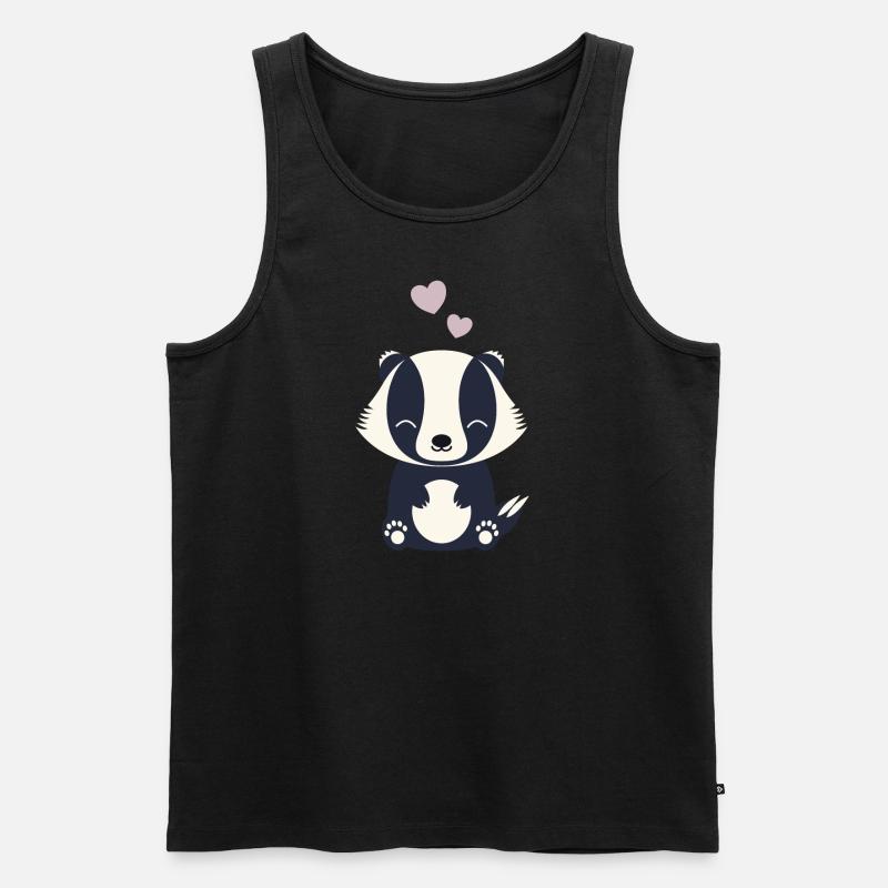 Dachs - Männer Premium Bio Tank Top - Schwarz