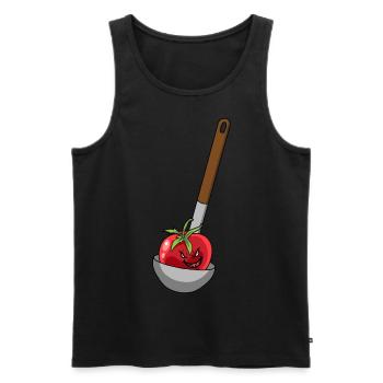 Soup Ladle Tomato Cook Cook Cook Cook - Men's Premium Organic Tank Top - black - Front - AI Model Male 178 light (178cm)