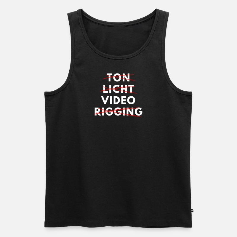 Veranstaltungsshirt Videotechniker VT-Techni - Männer Premium Bio Tank Top - Schwarz