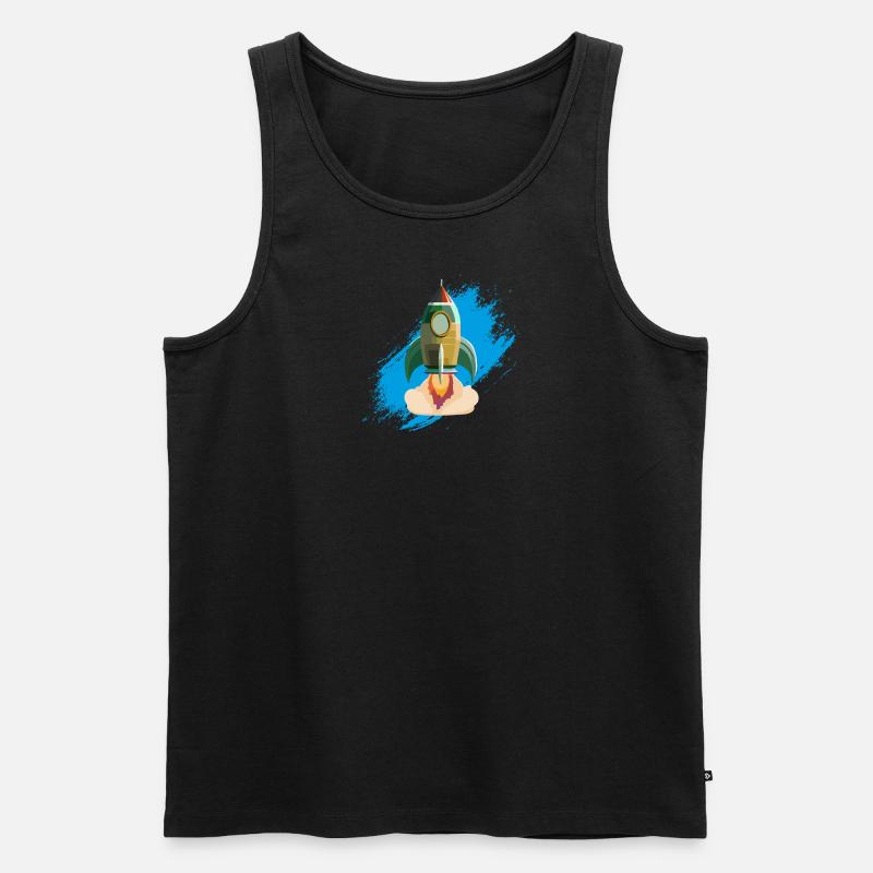 startende Rakete - Männer Premium Bio Tank Top - undefined