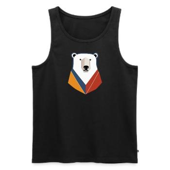 Polar bear - Men's Premium Organic Tank Top - black - Front - AI Model Male 178 light (178cm)