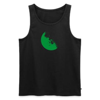 Moon Green - Men's Premium Organic Tank Top - black - Front - Michal (187cm)