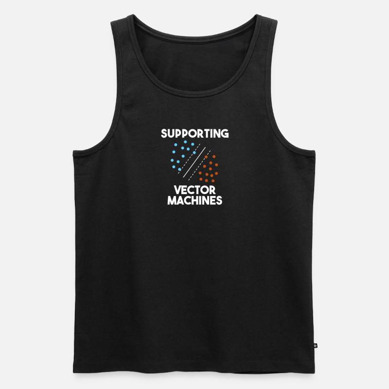 Supporting Vector Machines – SVM Humor Shirt - Männer Premium Bio Tank Top - Schwarz