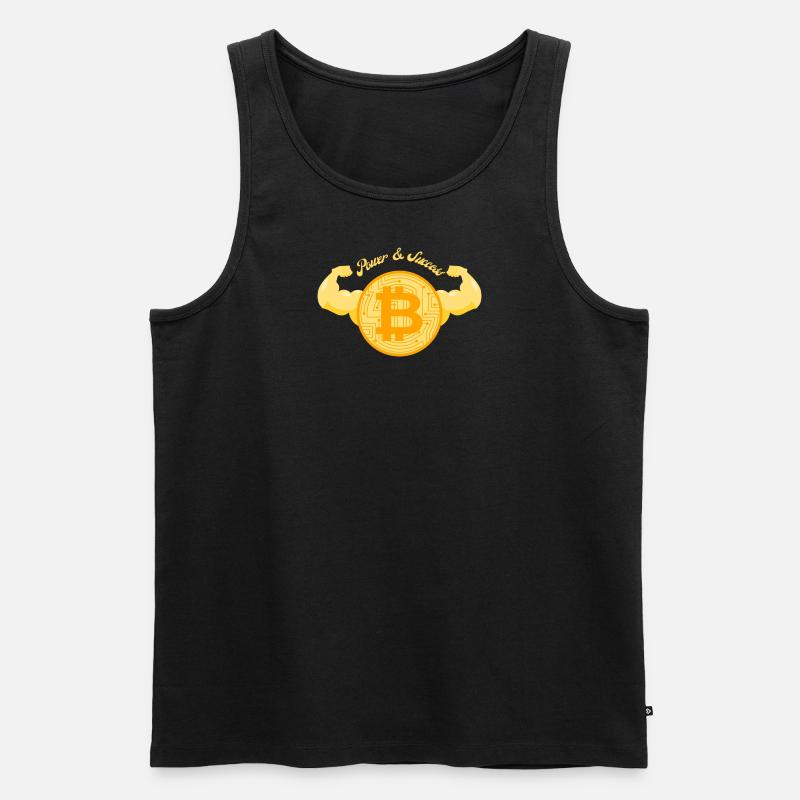 Bitcoin Power & Success - Männer Premium Bio Tank Top - Schwarz