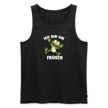 Ich bin ein Frosch - Männer Premium Bio Tank Top - Schwarz - Vorne - AI Model Male 178 light (178cm)