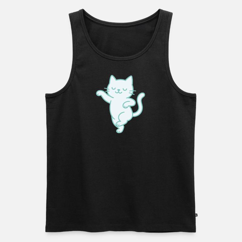 Süße Katze - Männer Premium Bio Tank Top - Schwarz