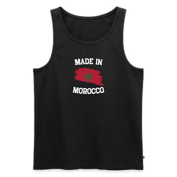 Made in Morocco - Männer Premium Bio Tank Top - Schwarz - Vorne - AI Model Male 178 light (178cm)