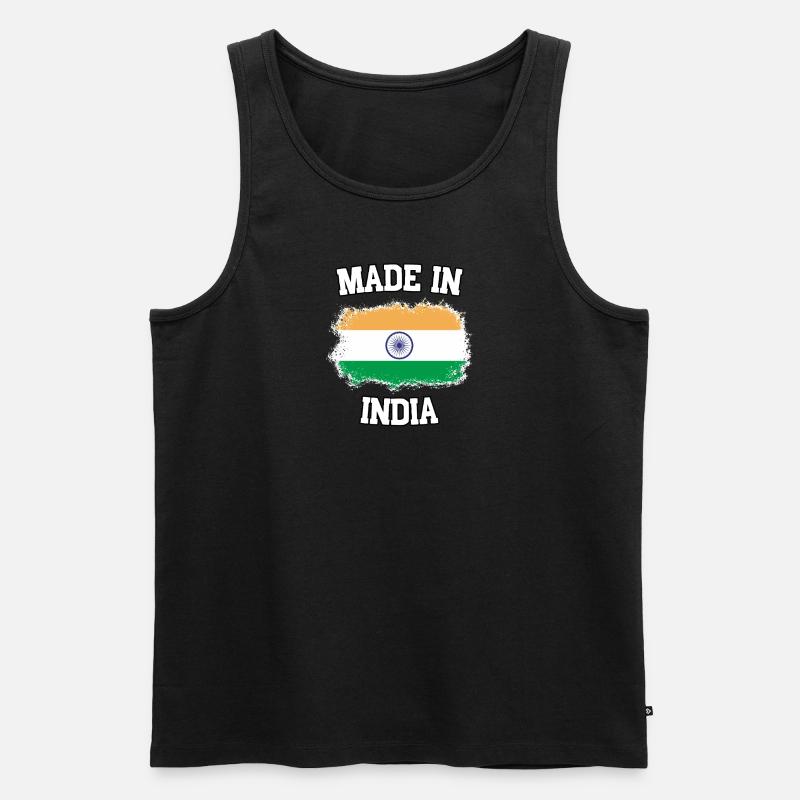 Made in India - Männer Premium Bio Tank Top - Schwarz